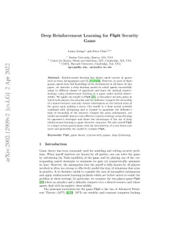 Deep Reinforcement Learning for FlipIt Security Game