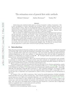 The estimation error of general first order methods