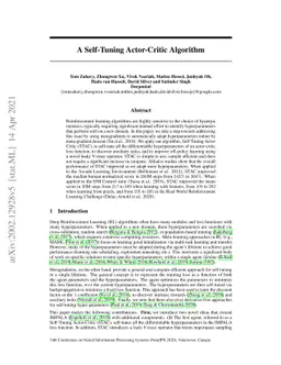 A Self-Tuning Actor-Critic Algorithm