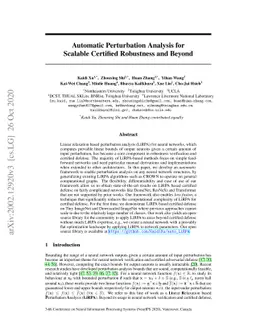 Automatic Perturbation Analysis for Scalable Certified Robustness and
  Beyond