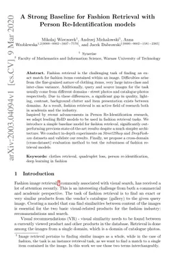 A Strong Baseline for Fashion Retrieval with Person Re-Identification
  Models