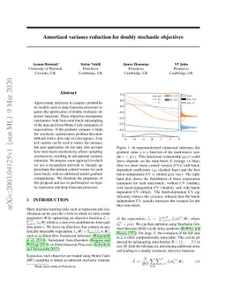 Amortized variance reduction for doubly stochastic objectives