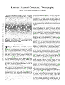 Learned Spectral Computed Tomography