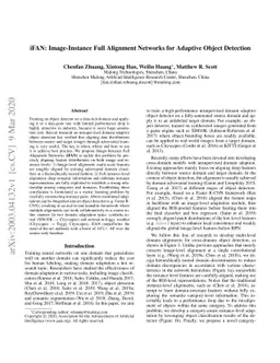 iFAN: Image-Instance Full Alignment Networks for Adaptive Object
  Detection