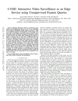 I-ViSE: Interactive Video Surveillance as an Edge Service using
  Unsupervised Feature Queries