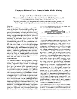 Engaging Users through Social Media in Public Libraries