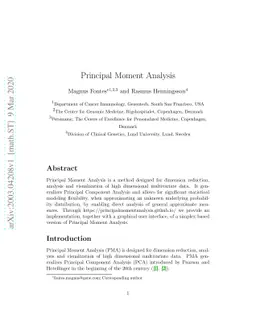 Principal Moment Analysis