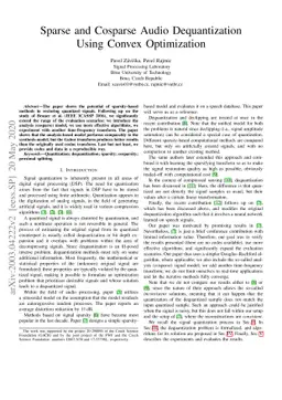 Sparse and Cosparse Audio Dequantization Using Convex Optimization