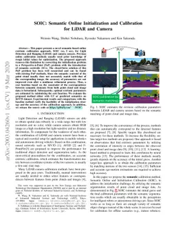 SOIC: Semantic Online Initialization and Calibration for LiDAR and
  Camera