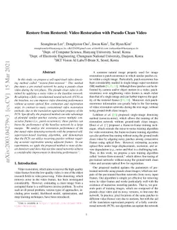 Restore from Restored: Video Restoration with Pseudo Clean Video