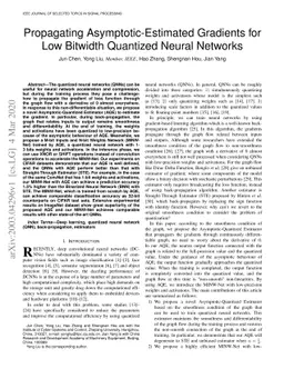 Propagating Asymptotic-Estimated Gradients for Low Bitwidth Quantized
  Neural Networks