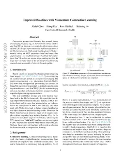 Improved Baselines with Momentum Contrastive Learning