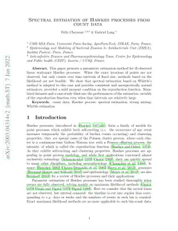 Spectral estimation of Hawkes processes from count data
