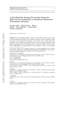 A Parallelizable Energy-Preserving Integrator MB4 and Its Application to
  Quantum-Mechanical Wavepacket Dynamics