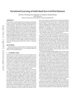 Variational Learning of Individual Survival Distributions