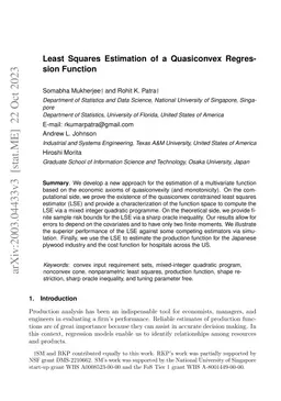 Least Squares Estimation of a Quasiconvex Regression Function