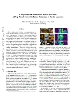 Compositional Convolutional Neural Networks: A Deep Architecture with
  Innate Robustness to Partial Occlusion