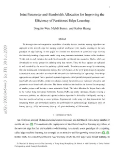 Joint Parameter-and-Bandwidth Allocation for Improving the Efficiency of
  Partitioned Edge Learning