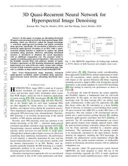 3D Quasi-Recurrent Neural Network for Hyperspectral Image Denoising