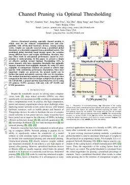 Channel Pruning via Optimal Thresholding