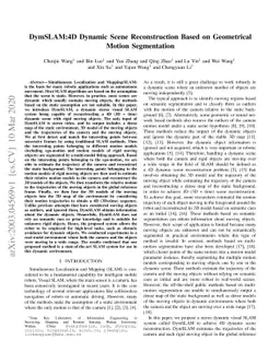 DymSLAM:4D Dynamic Scene Reconstruction Based on Geometrical Motion
  Segmentation