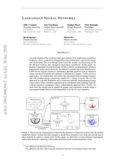 Lagrangian Neural Networks
