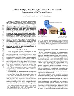 HeatNet: Bridging the Day-Night Domain Gap in Semantic Segmentation with
  Thermal Images