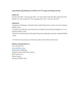 Lung Infection Quantification of COVID-19 in CT Images with Deep
  Learning