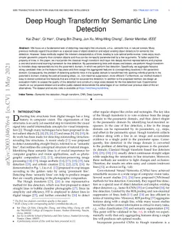 Deep Hough Transform for Semantic Line Detection