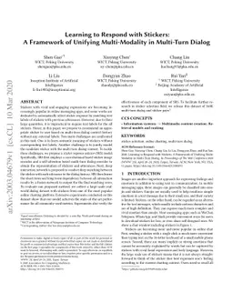 Learning to Respond with Stickers: A Framework of Unifying
  Multi-Modality in Multi-Turn Dialog