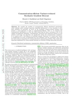 Communication-efficient Variance-reduced Stochastic Gradient Descent