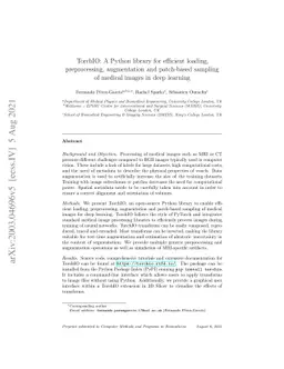 TorchIO: A Python library for efficient loading, preprocessing,
  augmentation and patch-based sampling of medical images in deep learning