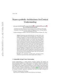 Neuro-symbolic Architectures for Context Understanding