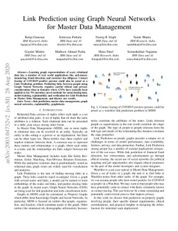 Link Prediction using Graph Neural Networks for Master Data Management