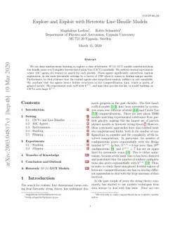 Explore and Exploit with Heterotic Line Bundle Models