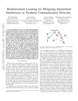 Reinforcement Learning for Mitigating Intermittent Interference in
  Terahertz Communication Networks