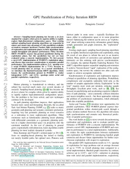 GPU Parallelization of Policy Iteration RRT#