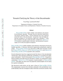 Towards Clarifying the Theory of the Deconfounder