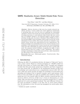 SAFE: Similarity-Aware Multi-Modal Fake News Detection