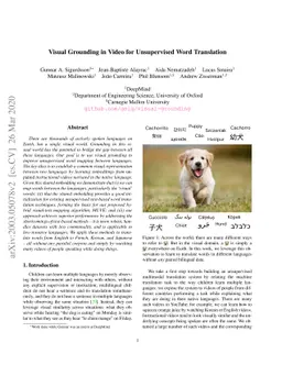 Visual Grounding in Video for Unsupervised Word Translation