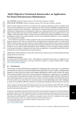 Multi-Objective Variational Autoencoder: an Application for Smart
  Infrastructure Maintenance