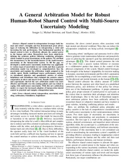 A General Arbitration Model for Robust Human-Robot Shared Control with
  Multi-Source Uncertainty Modeling