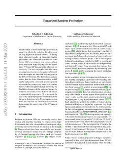 Tensorized Random Projections