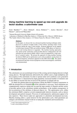 Using machine learning to speed up new and upgrade detector studies: a
  calorimeter case