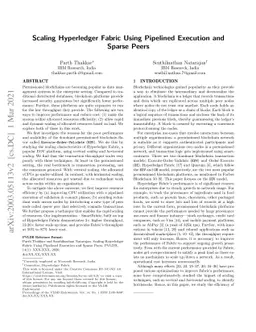 Scaling Hyperledger Fabric Using Pipelined Execution and Sparse Peers