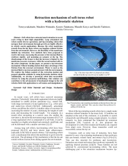Retraction Mechanism of Soft Torus Robot with a Hydrostatic Skeleton
