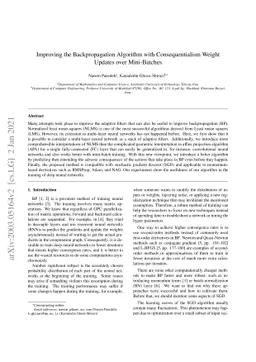 Improving the Backpropagation Algorithm with Consequentialism Weight
  Updates over Mini-Batches