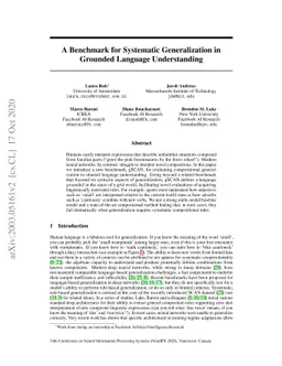 A Benchmark for Systematic Generalization in Grounded Language
  Understanding