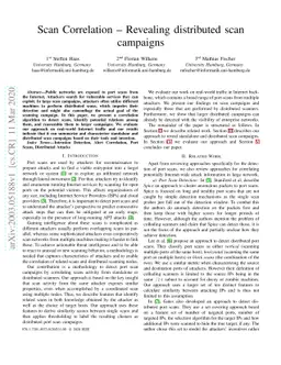 Scan Correlation -- Revealing distributed scan campaigns