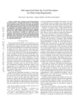 Self-supervised Point Set Local Descriptors for Point Cloud Registration